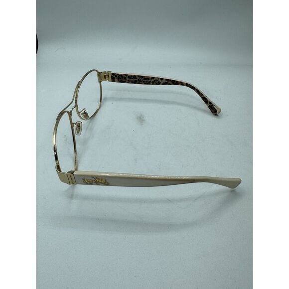 Coach Eyeglasses FRAME HC 7059 L138 58-15-135 3P Gold Ivory *Needs Tightening* - Picture 2 of 9